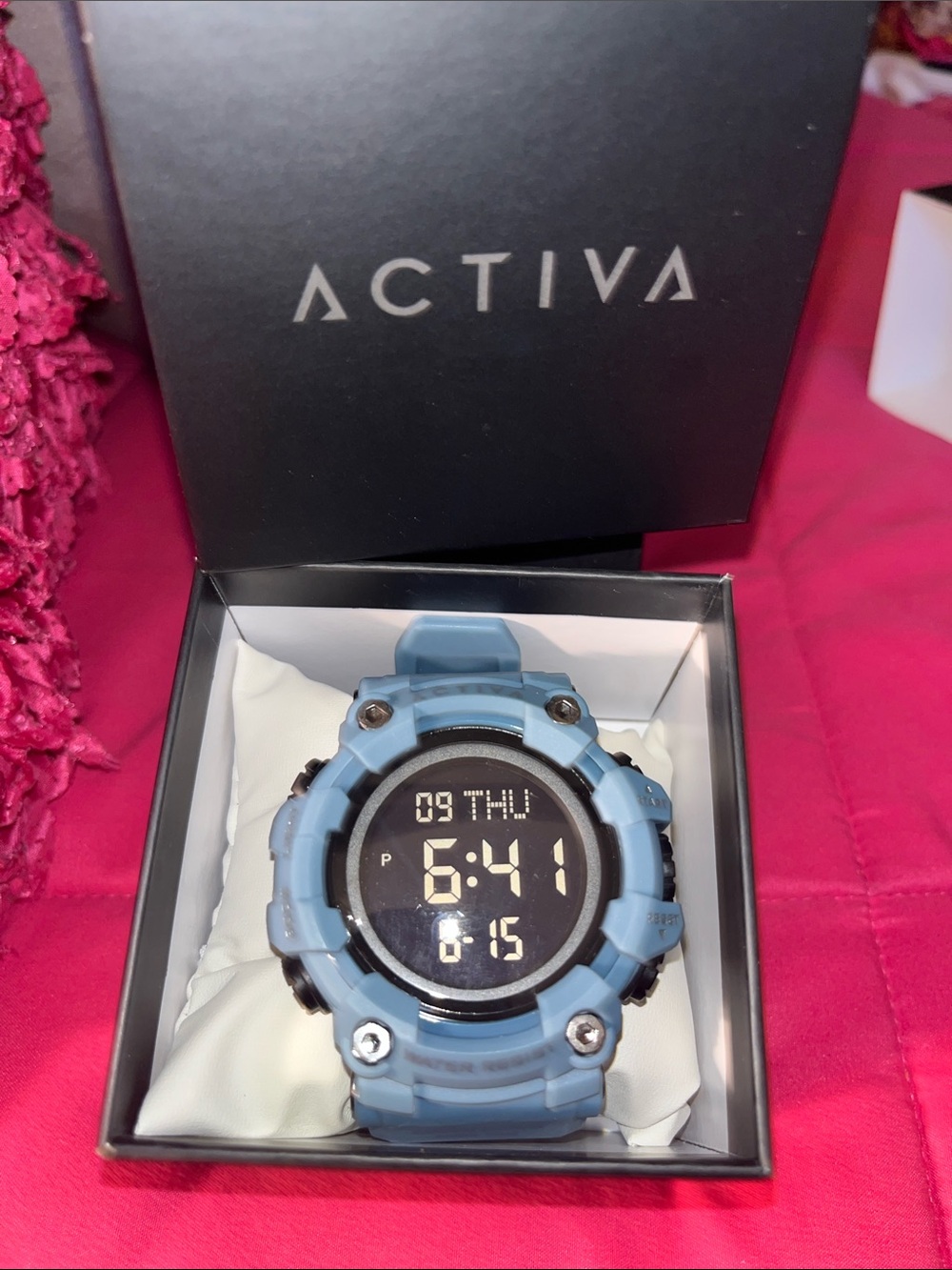 Ativa Light Blue Rugged Digital Sport Watch